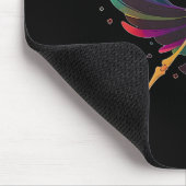 Dancing Skeleton Rainbow Llerina Halloween Mousepad (Ecke)