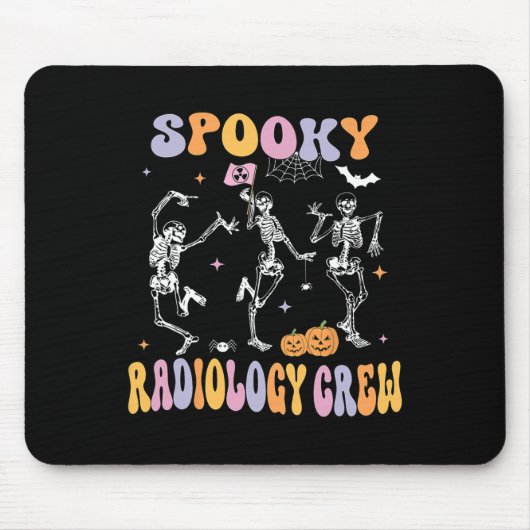 Dancing Skeleton Spooky Radiology Crew Röntgen Tec Mousepad (Vorne)