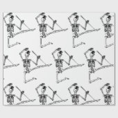 DANCING SKELETON Wrapping Paper Geschenkpapier (Flach)