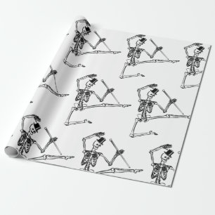 DANCING SKELETON Wrapping Paper Geschenkpapier