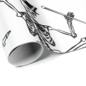 DANCING SKELETON Wrapping Paper Geschenkpapier (Rolleneckpunkt)