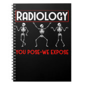 Dancing Skeleton Xray Radiologin Funny Radiology Notizblock (Vorderseite)