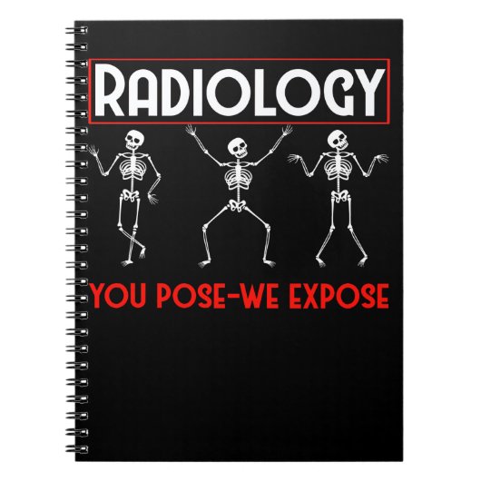 Dancing Skeleton Xray Radiologin Funny Radiology Notizblock (Vorderseite)