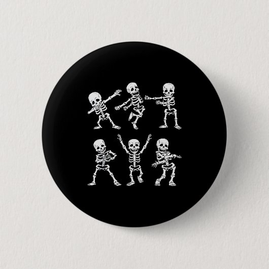 Dancing Skeletons Dance Challenge Boys Girl Kids H Button (Vorderseite)