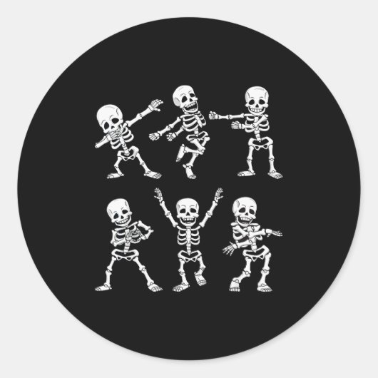 Dancing Skeletons Dance Challenge Boys Girl Kids H Runder Aufkleber (Vorderseite)