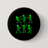 Dancing Skeletons Dance Challenge Girl Boys Kids H Button (Vorderseite)