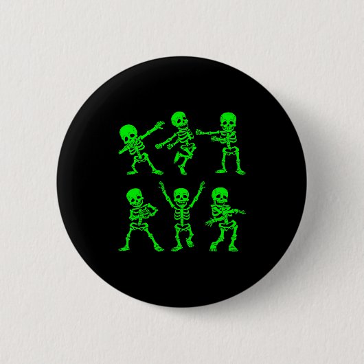Dancing Skeletons Dance Challenge Girl Boys Kids H Button (Vorderseite)