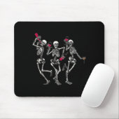 Dancing Skeletons Drinking Wine Lover Funny Hallow Mousepad (Mit Mouse)