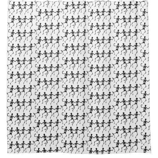 Dancing Skeletons Duschvorhang (Vorderseite)