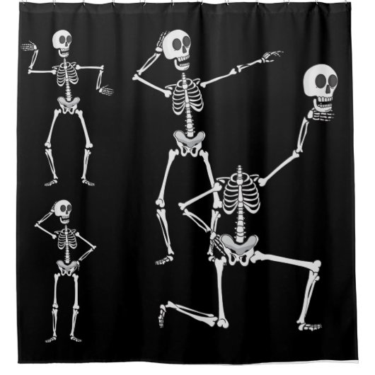Dancing Skeletons Duschvorhang (Vorderseite)