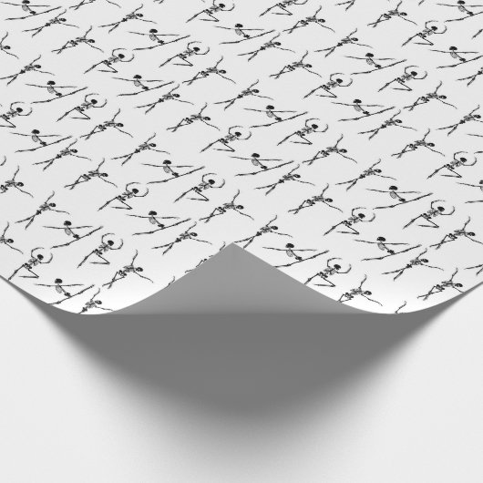 Dancing Skeletons Geschenkpapier (Ecke)