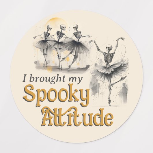 Dancing Skeletons Hallowe'en Participation Sticker (Design 1)