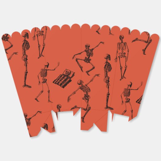 Dancing Skeletons Halloween Popcorn Geschenkschachtel (Ungeklappt)