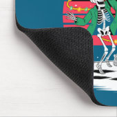Dancing Skeletons With Santa Hats Christmas Lights Mousepad (Ecke)