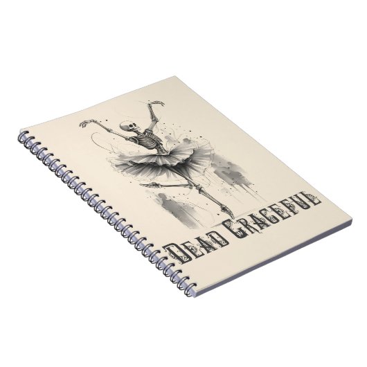 Dancing Skeletts Dead Graceful Notebook Notizblock (Rechte Seite)