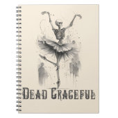 Dancing Skeletts Dead Graceful Notebook Notizblock (Vorderseite)