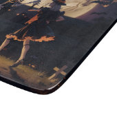 Dancing Skeletts Decorative Glas Cutting Board Schneidebrett (Ecke)