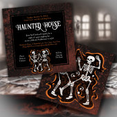 Dancing Skeletts Funny Halloween Party Einladung