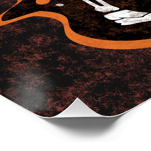 Dancing Skeletts Funny Halloween Party Poster (Ecke)