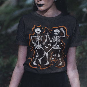 Dancing Skeletts Funny Halloween Party T-Shirt