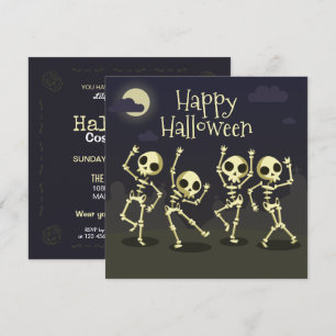 Dancing Skeletts Kostüm Party   Einladung