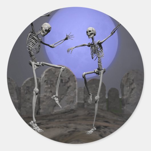 Dancing Skeletts Sticker (Vorderseite)