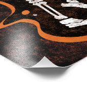 Dancing Skeletts Witziges Halloween Spuk Haus Fotodruck (Ecke)