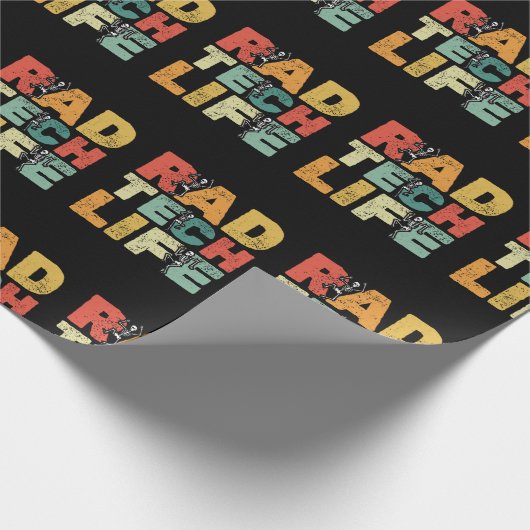 Dancing Skeletts Xray Funny Krass Tech Geschenkpapier (Ecke)