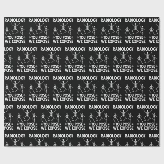 Dancing Skeletts Xray Radiology Spaß Geschenkpapier (Flach)