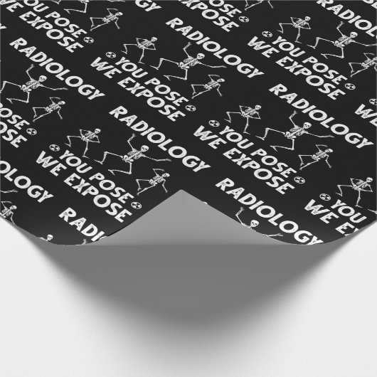 Dancing Skeletts Xray Radiology Spaß Geschenkpapier (Ecke)