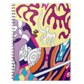 "Dancing Sky Reaching Hill" Abstrakte Kunst Notizblock (Vorderseite)