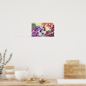 "Dancing Sky Reaching Hill" Abstrakte Kunst Poster (Küche)