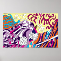 "Dancing Sky Reaching Hill" Abstrakte Kunst