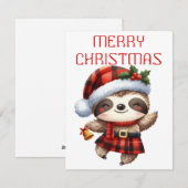 Dancing Sloth Pup - Weihnachtskarte Feiertagskarte (Vorne/Hinten)