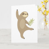 Dancing Sloth | Warum nicht? Karte (Gelbe Blume)