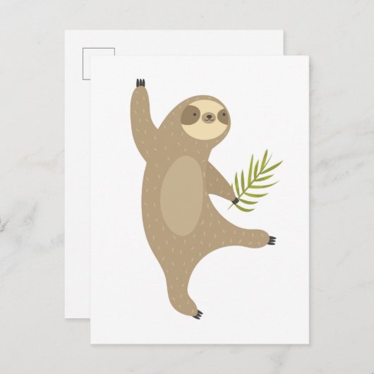 Dancing Sloth | Warum nicht? Postkarte (Vorne/Hinten)