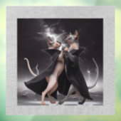 Dancing Sphynx Cats Fensterheber Fensteraufkleber (Blatt 3)