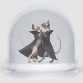 Dancing Sphynx Cats Snow Globe Schneekugeln (Vorderseite)