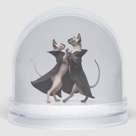 Dancing Sphynx Cats Snow Globe Schneekugeln (Vorderseite)