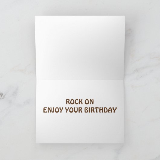 "DANCING SQUIRREL" SAY U ROCK HAPPY BIRTHDAY KARTE (Innenseite)