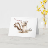 "DANCING SQUIRREL" SAY U ROCK HAPPY BIRTHDAY KARTE (Gelbe Blume)