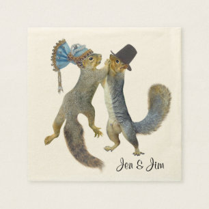 Dancing Squirrels Paper Napkins Serviette
