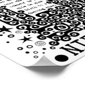 Dancing STAR Zitat von Nietzsche Poster (Ecke)