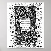Dancing STAR Zitat von Nietzsche Poster (Vorne)