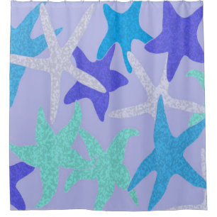 Dancing Starfish Lavendel Duschvorhang