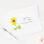 "Dancing Sunflower"-Label Rechteckiger Aufkleber (Umschlag)