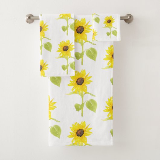"Dancing Sunflower Pattern" Badhandtuch Set (Insitu)