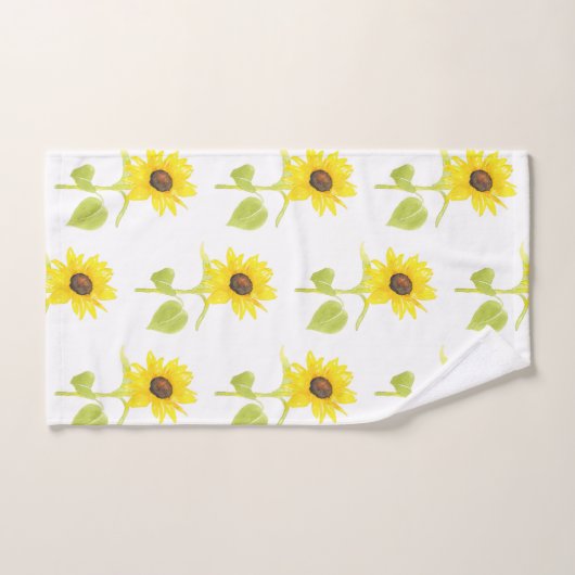 "Dancing Sunflower Pattern" Badhandtuch Set (Handtuch)