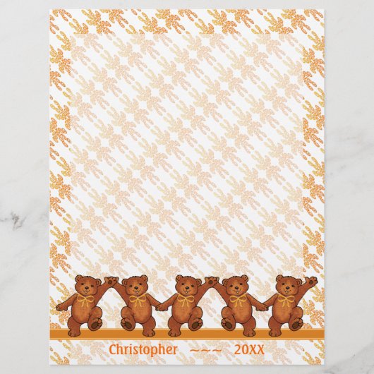 Dancing Teddy Bears Custom Scrapbook Seiten (Vorne)