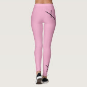 Dancing The Day Soft Black&Pink Minimal X Art Leggings (Rückseite)
